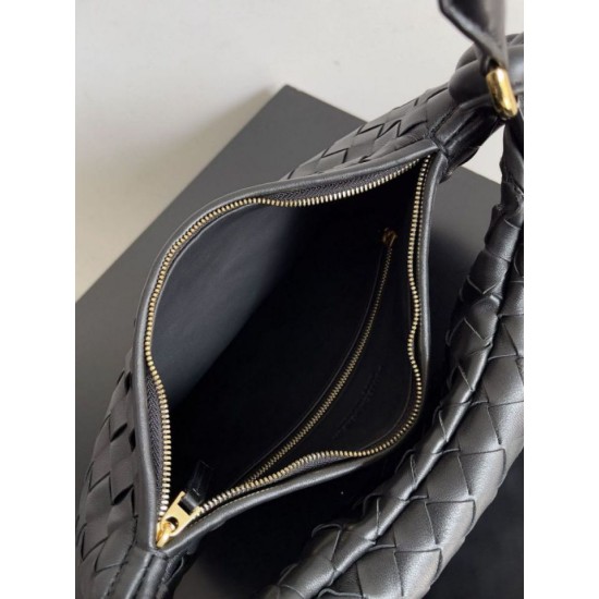 Replica Bottega Veneta Gemelli Medium Bag Black Intrecciato Lambskin