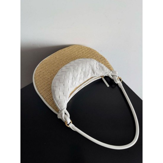 Fake Bottega Veneta Gemelli Medium Bag Natural Raffia Replica