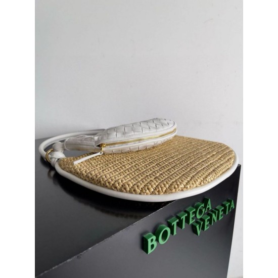 Fake Bottega Veneta Gemelli Medium Bag Natural Raffia Replica