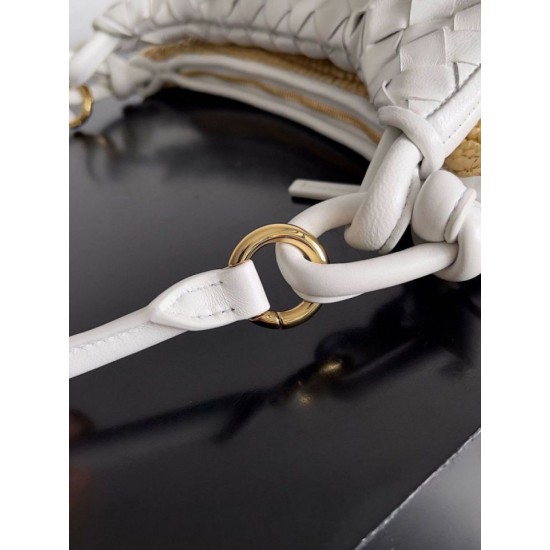 Fake Bottega Veneta Gemelli Medium Bag Natural Raffia Replica