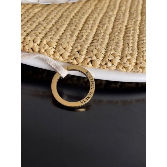 Fake Bottega Veneta Gemelli Medium Bag Natural Raffia Replica