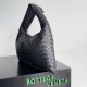 Fake Bottega Veneta Small Hop Bag Black Intrecciato Calfskin Replica