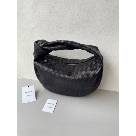 Replica Bottega Veneta BV Jodie Teen Bag Black Intrecciato 