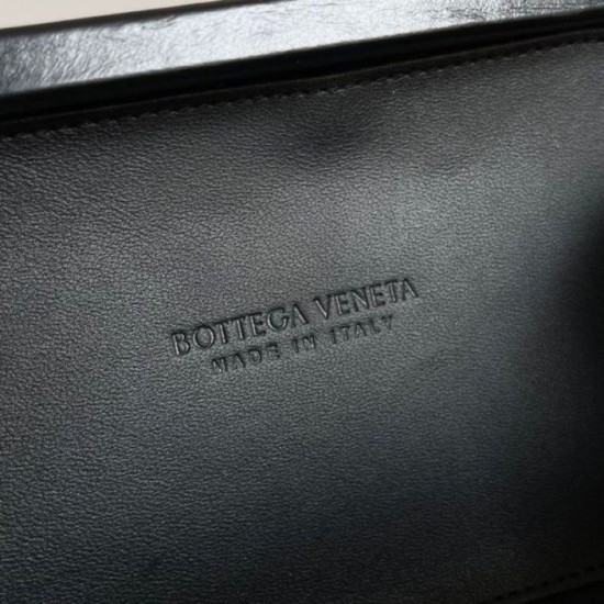Fake Bottega Veneta Knot Minaudiere On Strap Black Foulard Intreccio  Replica