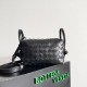 Replica Bottega Veneta Small Loop Crossbody Bag Black Intrecciato Lambskin Replica Bottega Veneta Small Loop Crossbody Bag Black Intrecciato Lambskin