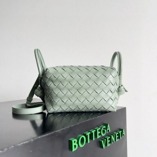Replica Bottega Veneta Small Loop Crossbody Bag Sauge Intrecciato Lambskin Fake Bottega Veneta Small Loop Crossbody Bag Sauge Intrecciato Lambskin Replica