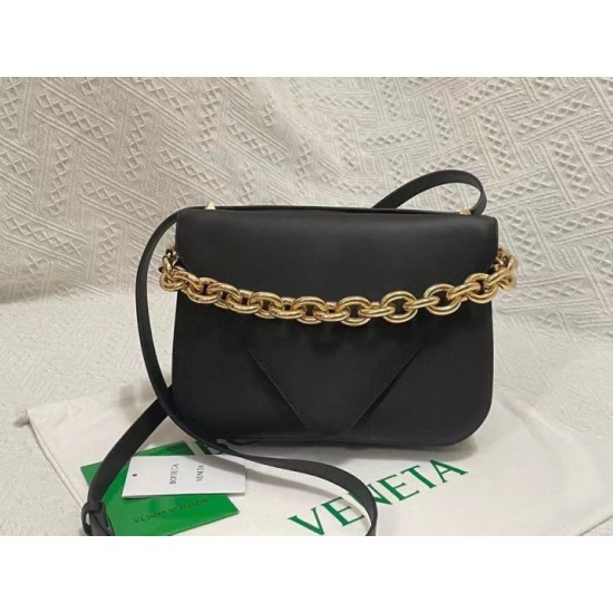 Fake Bottega Veneta Mount Medium Envelope Bag Black Calfskin Replica