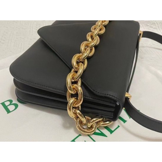 Fake Bottega Veneta Mount Medium Envelope Bag Black Calfskin Replica