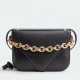 Fake Bottega Veneta Mount Medium Envelope Bag Black Calfskin Replica