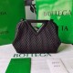 Fake Bottega Veneta Small Point Bag Black Quilted  Replica