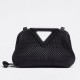 Fake Bottega Veneta Small Point Bag Black Quilted  Replica