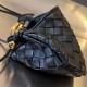 Replica Bottega Veneta Sardine Mini Bag Black Intrecciato Lambskin
