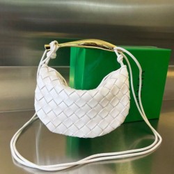 Replica Bottega Veneta Sardine Mini Bag White Intrecciato Lambskin