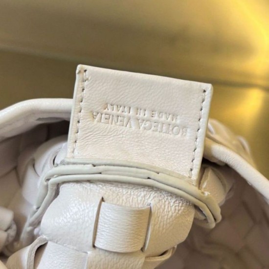 Replica Bottega Veneta Sardine Mini Bag White Intrecciato Lambskin