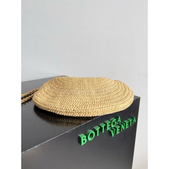 Replica Bottega Veneta Sardine Small Bag with Chain Natural Raffia