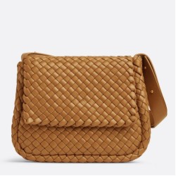 Replica Bottega Veneta Cobble Small Bag Caramel Intrecciato 