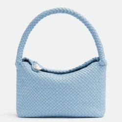 Replica Bottega Veneta Tosca Bag Light Blue Intrecciato Calfskin