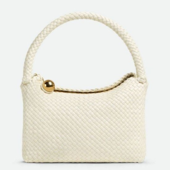 Fake Bottega Veneta Tosca Bag White Intrecciato Calfskin Replica