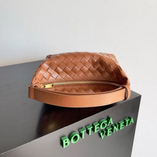 Fake Bottega Veneta Mini Wallace Bag Brown Intrecciato Calfskin Replica