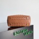 Fake Bottega Veneta Mini Wallace Bag Brown Intrecciato Calfskin Replica
