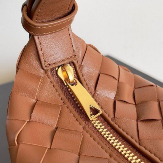 Fake Bottega Veneta Mini Wallace Bag Brown Intrecciato Calfskin Replica