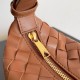 Fake Bottega Veneta Mini Wallace Bag Brown Intrecciato Calfskin Replica