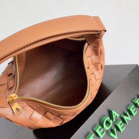 Fake Bottega Veneta Mini Wallace Bag Brown Intrecciato Calfskin Replica