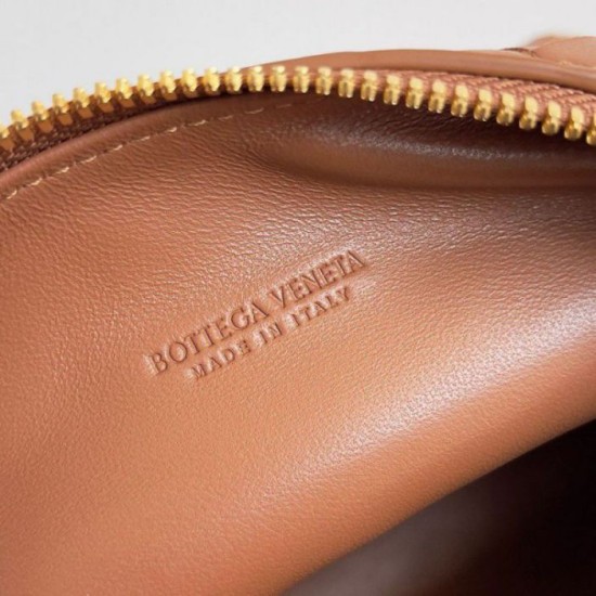 Fake Bottega Veneta Mini Wallace Bag Brown Intrecciato Calfskin Replica