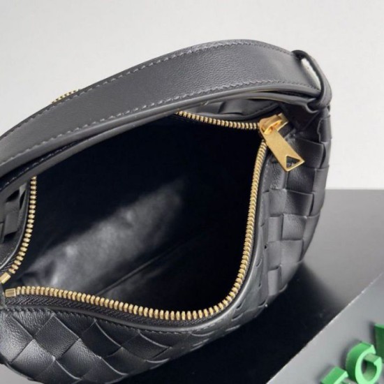 Replica Bottega Veneta Mini Wallace Bag Black Intrecciato Calfskin