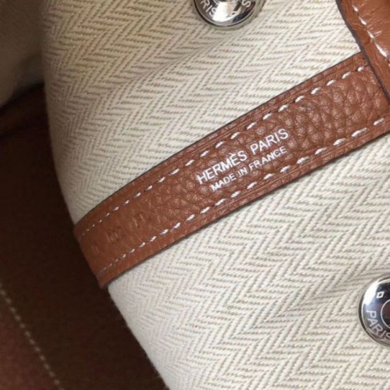Replica Hermes Garden Party 36 Bag Gold Clemence Calfskin
