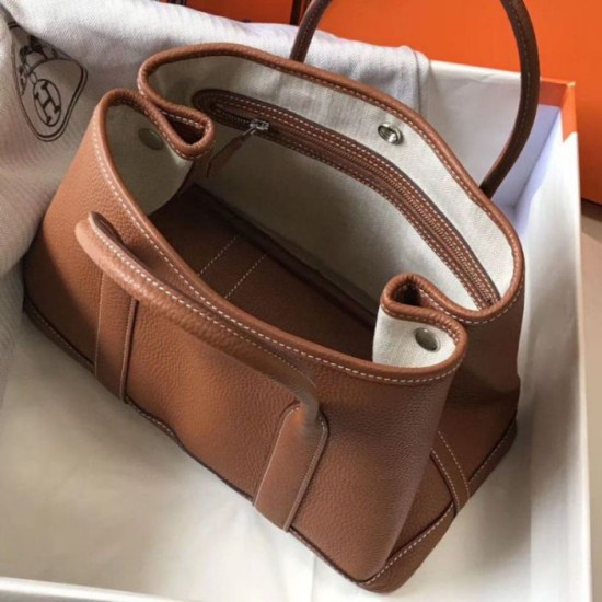 Replica Hermes Garden Party 36 Bag Gold Clemence Calfskin