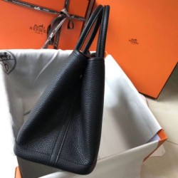 Replica Hermes Garden Party 36 Bag Black Clemence Calfskin