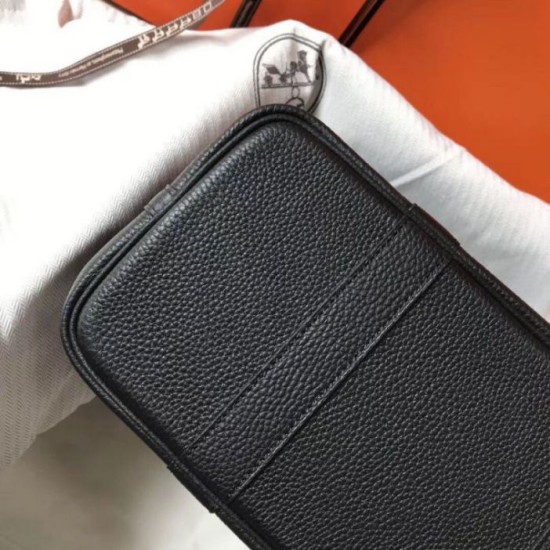 Replica Hermes Garden Party 36 Bag Black Clemence Calfskin