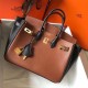 Replica Hermes Bi-Color Birkin 25cm Bag Brown/Black Clemence 