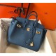 Replica Hermes Birkin 25cm Bag Blue Agate Clemence 