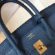Replica Hermes Birkin 25cm Bag Blue Agate Clemence 