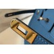 Replica Hermes Birkin 25cm Bag Blue Agate Clemence 