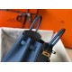 Replica Hermes Birkin 25cm Bag Blue Agate Clemence 