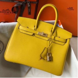 Replica Hermes Birkin 25cm Bag Soleil Clemence 