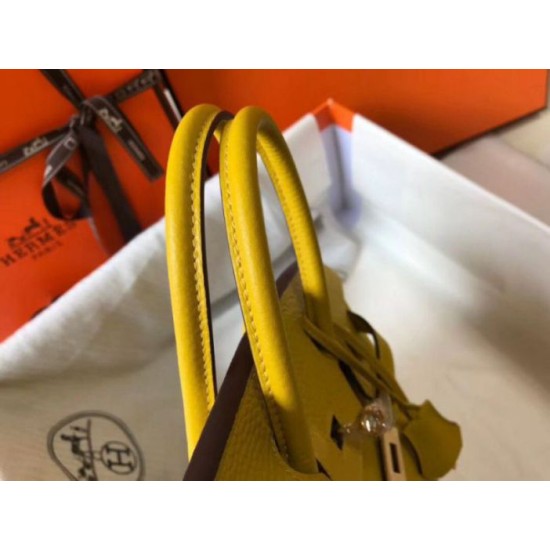Replica Hermes Birkin 25cm Bag Soleil Clemence 