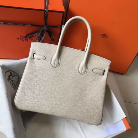 Fake Hermes Birkin 30cm Bag Beton Clemence  Replica