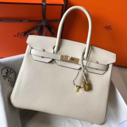 Fake Hermes Birkin 30cm Bag Beton Clemence  Replica