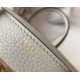 Replica Hermes Pearl Grey Clemence Birkin 30cm Bag GHW