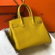 Fake Hermes Birkin 30cm Bag Yellow Clemence  Replica