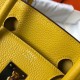 Fake Hermes Birkin 30cm Bag Yellow Clemence  Replica