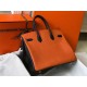 Fake Hermes Tri-Color Birkin 35cm Bag Orange/White/Black Clemence  Replica