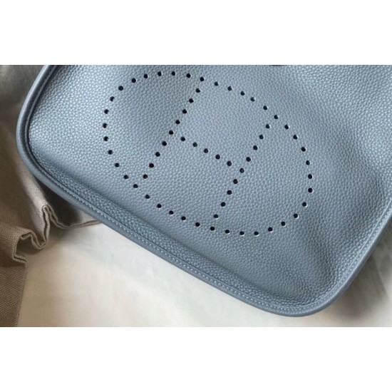 Fake Hermes Evelyne III 29 PM Bag Blue Lin Clemence  Replica