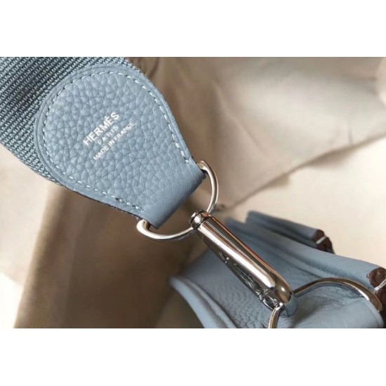 Fake Hermes Evelyne III 29 PM Bag Blue Lin Clemence  Replica