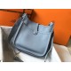 Fake Hermes Evelyne III 29 PM Bag Blue Lin Clemence  Replica