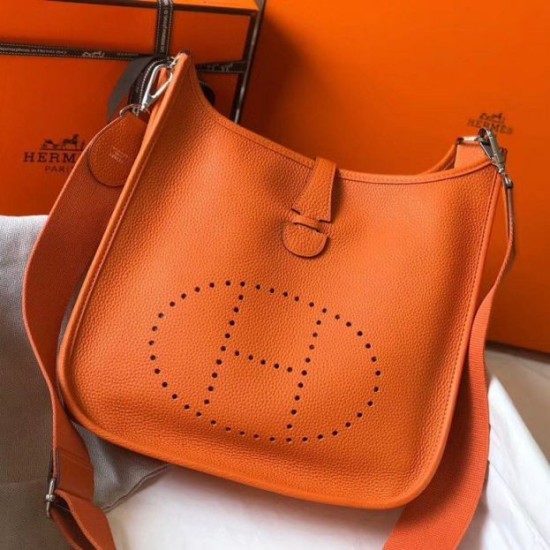 Replica Hermes Evelyne III 29 PM Bag Orange Clemence 